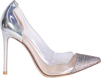 Gianvito Rossi Plexi 100 Multicoloured Giltter Pumps Size 37.5