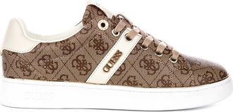 Guess Britz 4G Logo Sneaker - Dames - Sneakers - Beige - 41 EU - Katoen - Schoenen