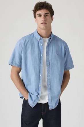 Levi's Camisa de manga corta con botones Authentic - Hombre - 2XL - Azul / Eli Medium Blue Wash
