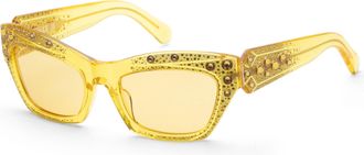 Swarovski Womens 55mm Yellow Sunglasses