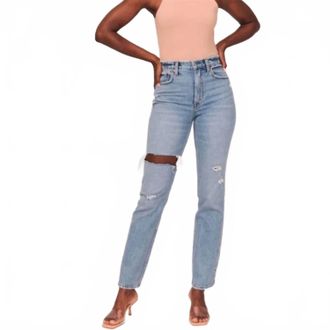 Abercrombie & Fitch Ultra High Rise 90S Straight Jean In Blue