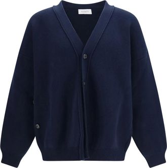 Laneus F6Lamaca 055 160 Cardigan - Heren - Vesten - Blauw - L - Wol - Truien & Vesten