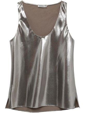 SIMKHAI Kamari top - women - Polyester - M - Silver