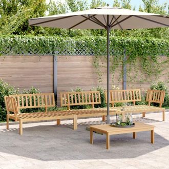 vidaXL Set De Sof&aacute;s De Palets De Jard&iacute;n 4 Pzas Madera Maciza De Acacia Vidaxl