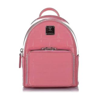 MCM Pre-owned Backpacks, female, Pink, Size: ONE SIZE Pre-owned Leather shoulder-bags