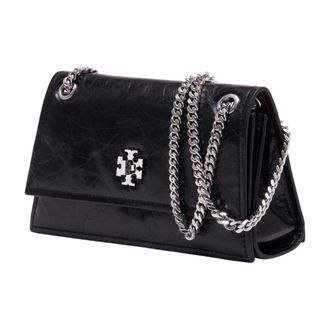 Tory Burch Womens Crossbody Bag Black Lambskin