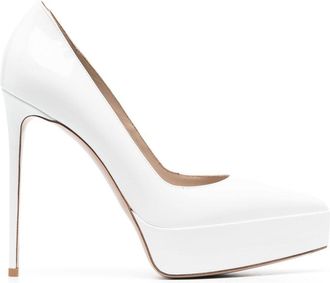 Le Silla Uma 130mm leather platform pumps - women - Rubber/Calf Leather/Calf Leather/Calf Leather - 41.5 - White