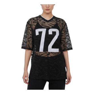 Nike (WMNS) Nike Sportswear Chill Lace Oversized Jersey Asia Sizing Black White IM8388-010