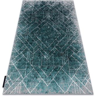 RugsX Rugsx - Alfombra De Luxe Moderna 626 Geom&eacute;trico, Diamantes - Structural Gris / Verde Green 160x220 Cm