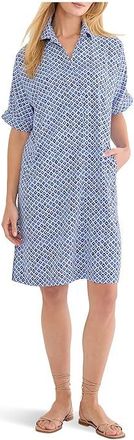 Nic+Zoe Mosaic Devon Dress Womens Dress Blue : SM