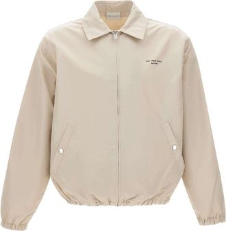 Dr&ocirc;le de Monsieur Slogan Nylon Jacket - Heren - Bomber jackets - Beige - M - Nylon - Jassen