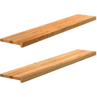 vidaXL Alf&eacute;izares De Ventana 2 Uds Madera Maciza Roble Marr&oacute;n Claro Vidaxl
