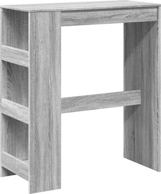vidaXL Bar Table with Racks Grey Sonoma 90x40x103.5 cm Engineered Wood Vidaxl