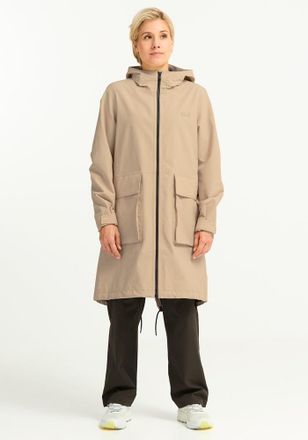Jack Wolfskin Funktionsmantel JACK WOLFSKIN NABUR 2L COAT W, Damen, Gr. L (42/44), oat, Obermaterial: 100% Polyamid. Futter: 100% Polyester, normal, M&auml;ntel Funktion