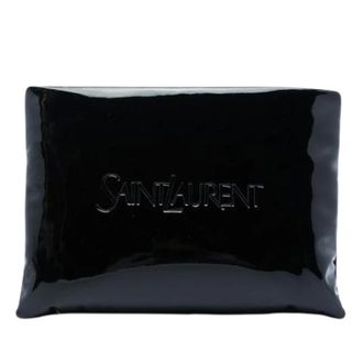 Saint Laurent Pre-owned Clutch - Dames - Pre-owned - Zwart - Maat: ONE Size Leer