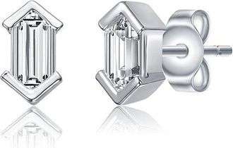 Genevive Silver Cz Studs