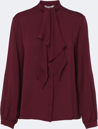 Max Mara Tie-neck silk blouse
