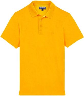 Vilebrequin Effen Terry Poloshirt voor heren - Heren - Polos - Oranje - XL - Katoen - Tops