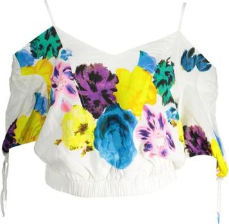 Desigual Elegante Viscose Top met V-hals - Dames - Tops zonder mouwen - Veelkleurig - L - Tops