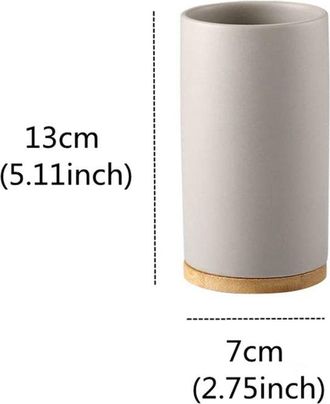 OEM Vaso De Cer&aacute;mica Para Cepillo De Dientes - Soporte Para Ba&ntilde;o - 400 Ml - Blanco