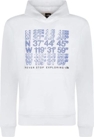 The North Face Witte Logo Hoodie Coat - Heren - Sportshirts - Wit - XS - Katoen - Fitness