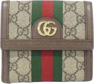 Gucci Pre-owned Ophidia Portemonnee (bi-fold) - Dames - Vintage Accessoires - Beige - ONE Size - Vintage