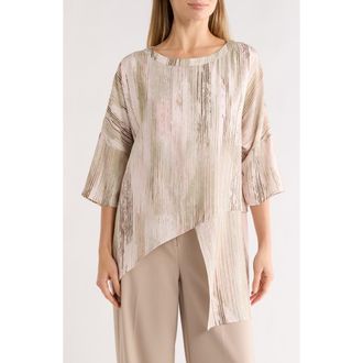 Patrizia Luca Uneven Hem Tunic Shirt in Pink at Nordstrom Rack