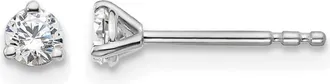 Diamond2Deal 14k White Gold 1/5 ct Round Lab Grown Diamond Stud Earrings VS Clarity, D-E Color