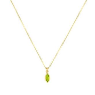 Set & Stones Marquise Birthstone Charm Necklace in Gold /August at Nordstrom