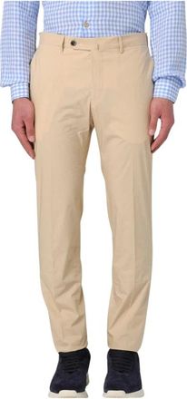 Pantaloni Torino Elegant Beige Cotton Trousers