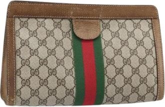 Gucci Pre-owned Plastic Clutch - Dames - Vintage Clutch - Beige - ONE Size - Vintage