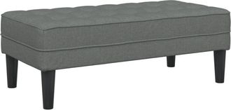 vidaXL Vidaxl - Banco Gris Oscuro 113 X 57 X 39 Cm Tela