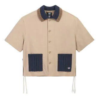 adidas x CLOT S/S Guayabera Shirt Asia Sizing Warm Sandstone KE7065