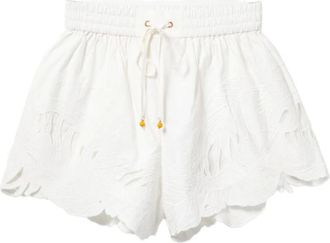 Zimmermann Mahon Geborduurde Short - Dames - Korte broeken - Beige - Maat: M Katoen