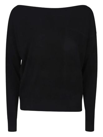 Patrizia Pepe boat-neck t-shirt - women - Viscose - III - Black