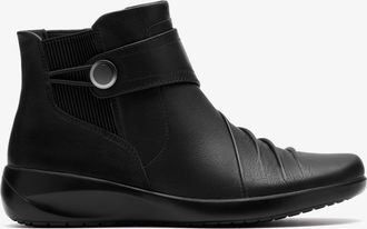 Clarks Womens Kaetlyn Sara Black Leather Boots - Size UK 3.5