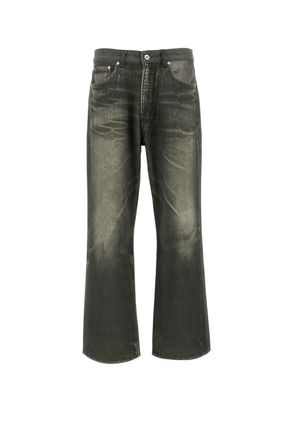 Our Legacy Digital Trompe LOeil Print Black Jeans with Relaxed Fit