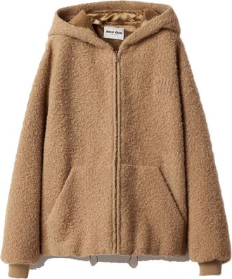 Miu Miu Giacca con cappuccio - Marrone