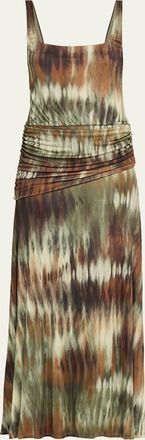 Johanna Ortiz Plant Of Joy Draped Jersey Sleeveless Maxi Dress