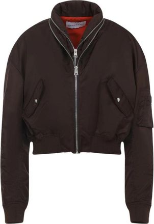 Givenchy Bomberjack met shawl-kraag met rits in nylon - Dames - Bomber jackets - Bruin - M - Nylon - Jassen