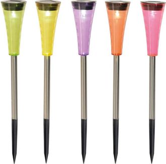 N&auml;ve Naeve Multi Juego De 5 Luces Led Solares Para Exterior Con Sensor De Color, 5500 K, Ip44