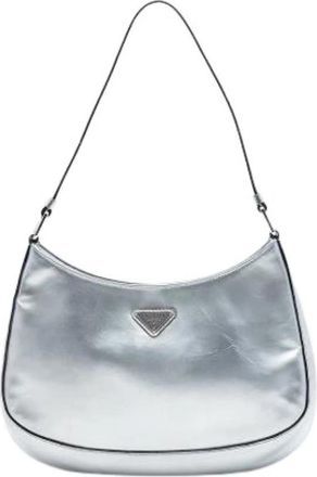 Prada Pre-owned Vintage Schoudertas - Dames - Vintage Schoudertas - Grijs - ONE Size - Leer - Vintage