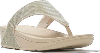 FitFlop Lulu Shimmerglitz Sandals in Platino at Nordstrom, Size 6.5