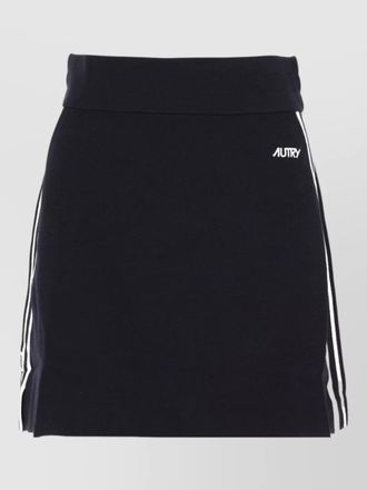 Autry high waist logo miniskirt side stripes