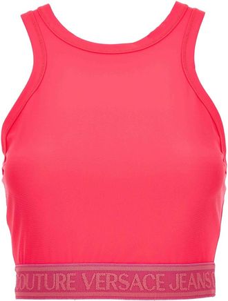 Versace Jeans Couture Fuchsia Top voor Vrouwen - Dames - Tops zonder mouwen - Roze - XS - Tops