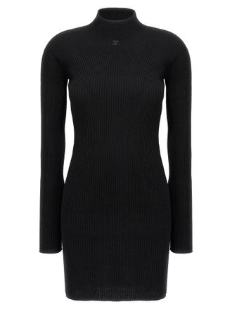 Courr&egrave;ges Womens Solar Light Rib Dress