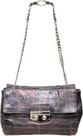 Saint Laurent Tweedehands leren schoudertassen - Dames - Vintage Schoudertas - Paars - ONE Size - Leer - Vintage