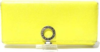Bulgari Pre-owned Wallets, female, Yellow, Size: ONE SIZE Pre-owned Vintage Leather Wallet