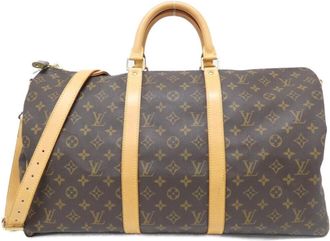 Louis Vuitton Marron Coated Canvas Boston Bag (Pre-Owned)