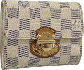 Louis Vuitton Pre-owned Damier Azur Bifold Portemonnee - Dames - Vintage Accessoires - Wit - ONE Size - Vintage